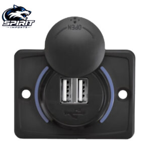 Cargador cuadrado USB para bus con tapa giratoria 3.1A