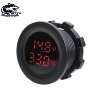 Voltimetro digital 6 a 30V con medidor de temperatura para auto y bus