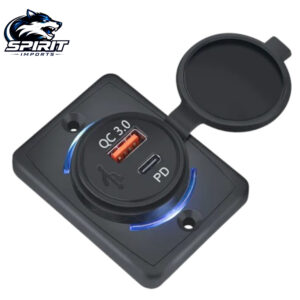 Cargador cuadrado para bus con puerto Tipo C y USB QC 3.0